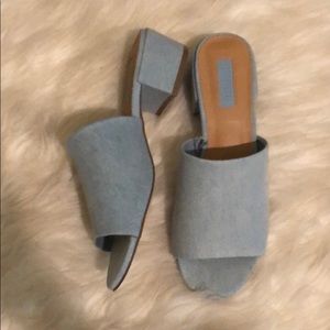 Denim Mules
